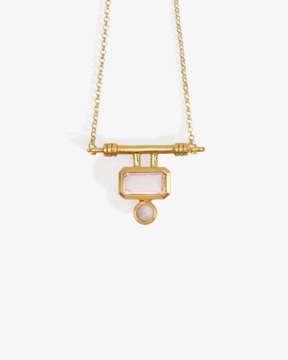 Joy Necklace Rose Quartz Gold Vermeil