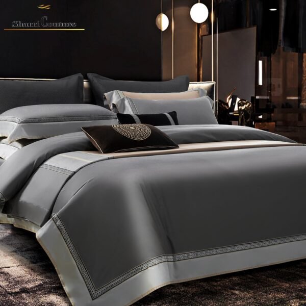 S. C. - 1029 - Metallic Dark Grey Silver Frame Color - Combination of Cotton and Silk - Image 10