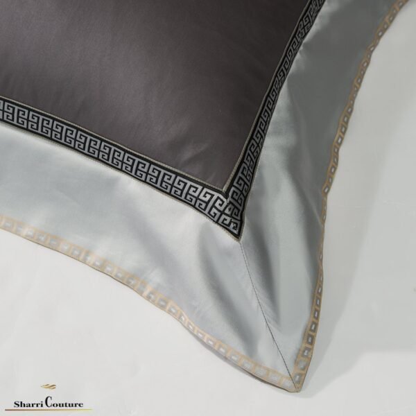 S. C. - 1029 - Metallic Dark Grey Silver Frame Color - Combination of Cotton and Silk - Image 6