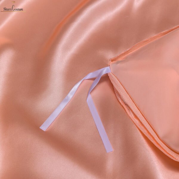 S. C. 2001 - 100% Mulberry Silk - Metallic Peach Color - Image 10