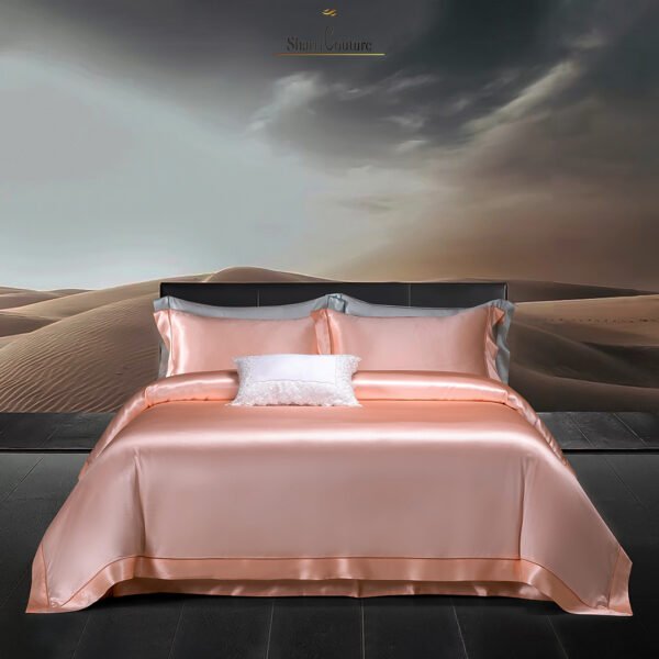 S. C. 2001 - 100% Mulberry Silk - Metallic Peach Color - Image 2