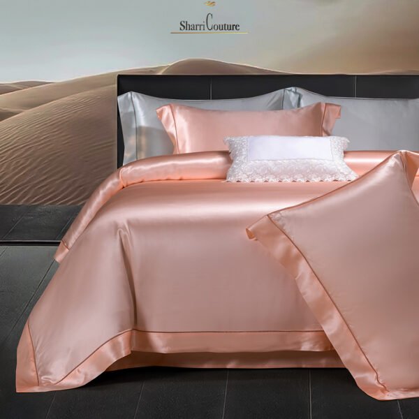 S. C. 2001 - 100% Mulberry Silk - Metallic Peach Color - Image 3