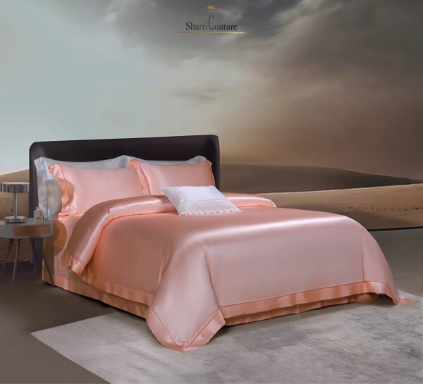 S. C. 2001 - 100% Mulberry Silk - Metallic Peach Color - Image 4