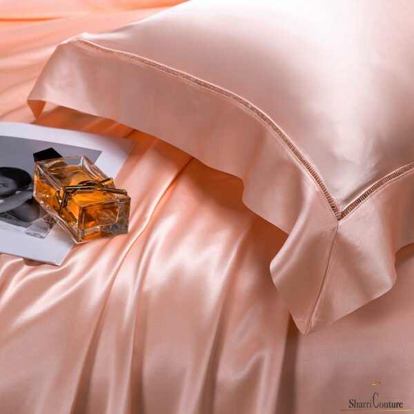 S. C. 2001 - 100% Mulberry Silk - Metallic Peach Color - Image 6