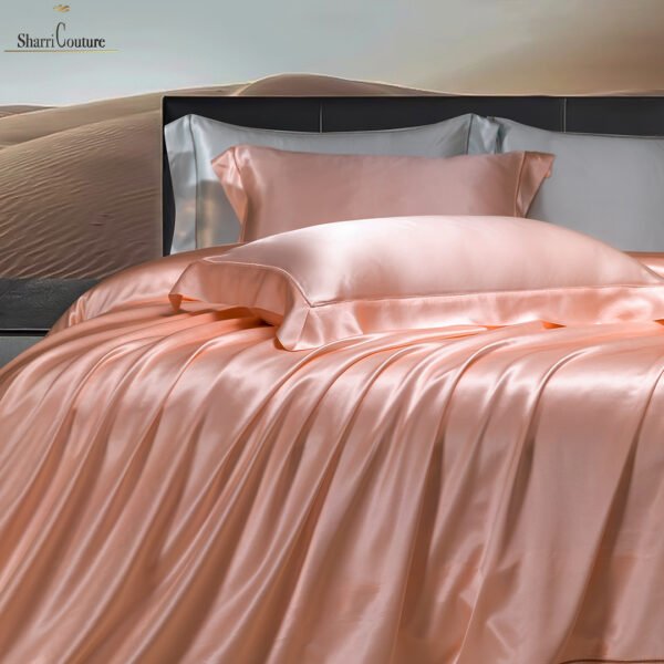 S. C. 2001 - 100% Mulberry Silk - Metallic Peach Color - Image 8