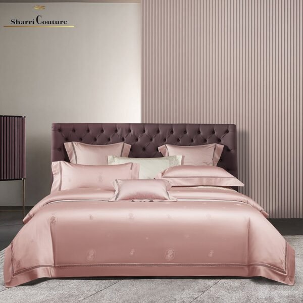 S.C. - 1009 - Light Pink Color - 100% Jacquard Cotton - Image 2