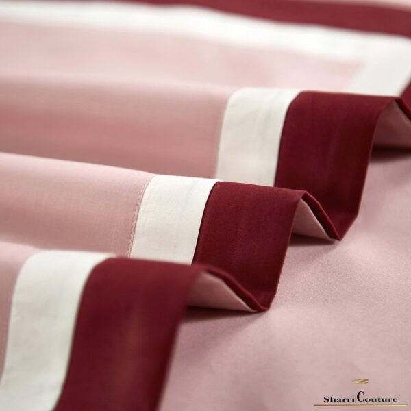 S. C. - 1025 - Pink Bordo Frame Color - Combination of Cotton and Silk - Image 2