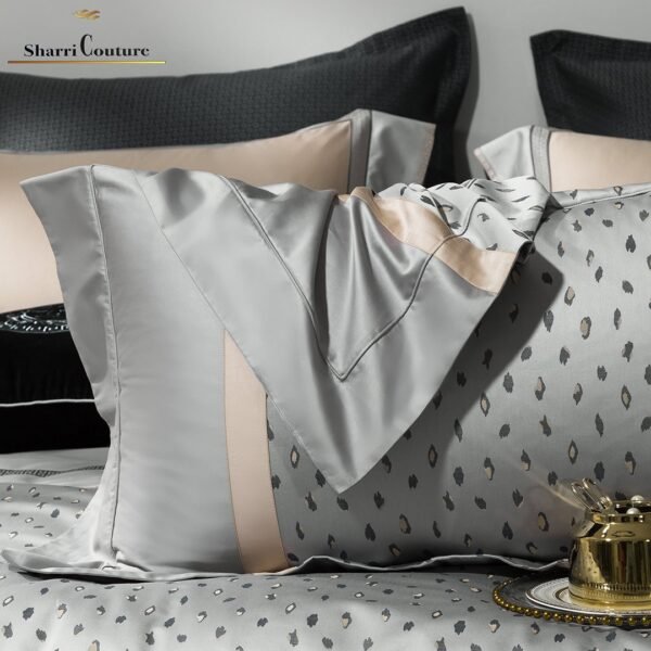 S. C. - 1030 - Metallic Light Silver With a Middle Floral Texture - Combination of Cotton and Silk - Image 11