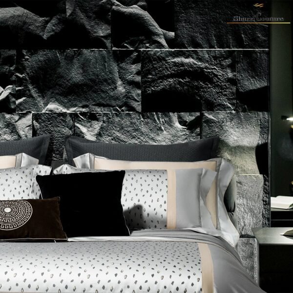 S. C. - 1030 - Metallic Light Silver With a Middle Floral Texture - Combination of Cotton and Silk - Image 5