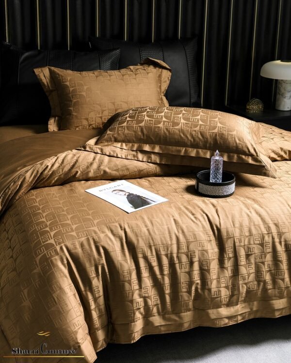 S. C. - 1032 - Greenish Brown -  100% Jacquard Cotton - Image 3