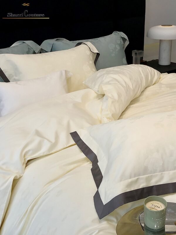 S. C. 1033 Lemon Color - 100% Jacquard Cotton - Image 3