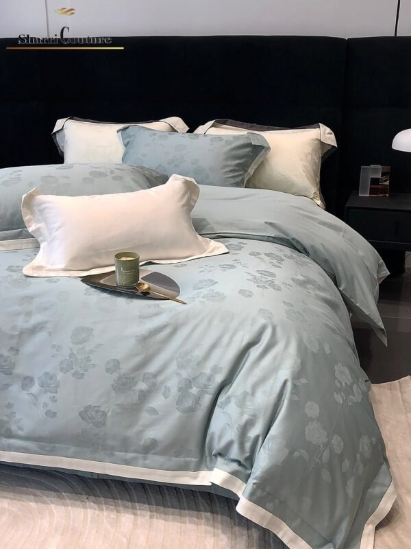 S. C. 1033 Light Blue Color - 100% Jacquard Cotton - Image 2