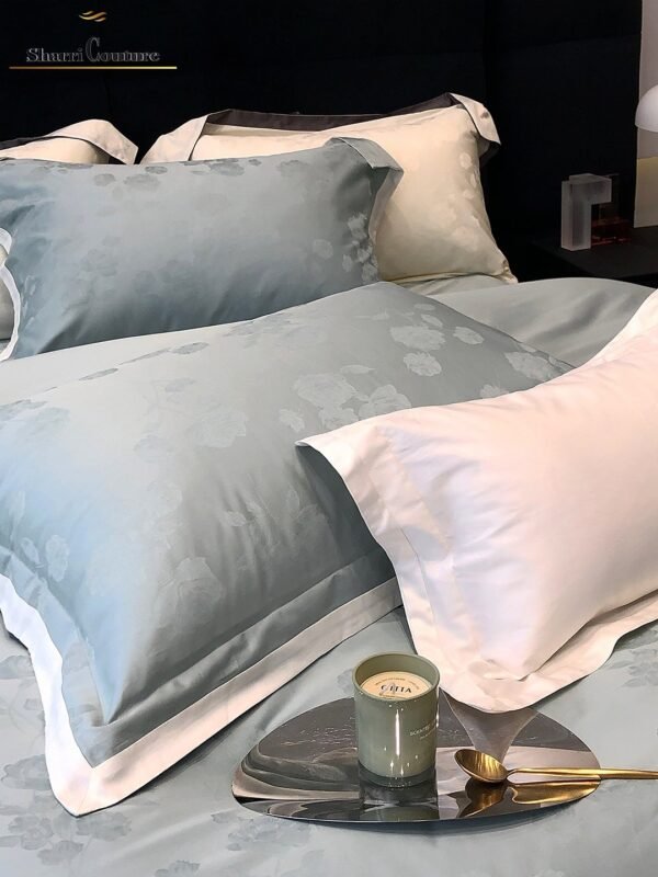 S. C. 1033 Light Blue Color - 100% Jacquard Cotton - Image 3