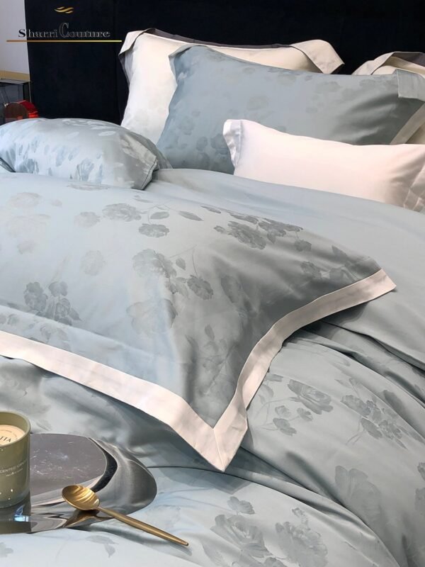 S. C. 1033 Light Blue Color - 100% Jacquard Cotton - Image 4