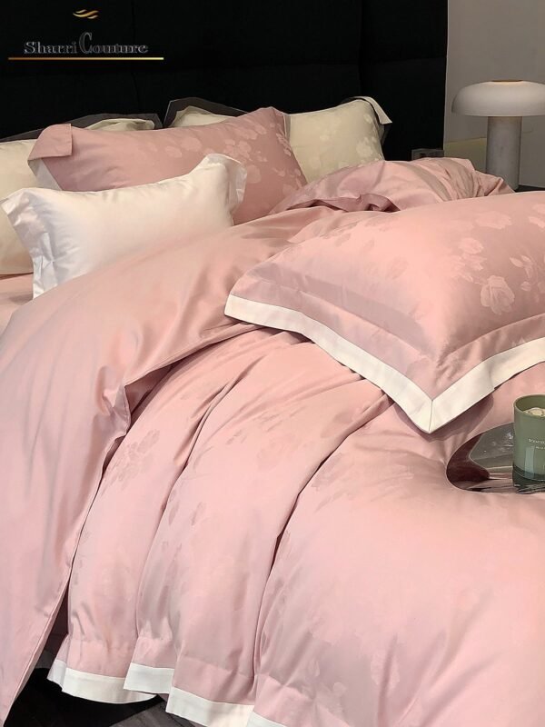 S. C. 1033 Light Pink Color - 100% Jacquard Cotton - Image 2