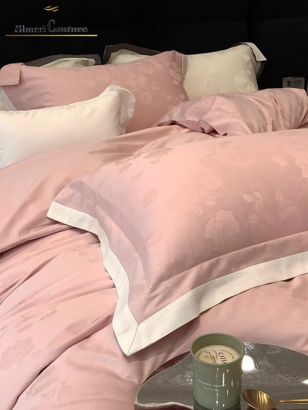 S. C. 1033 Light Pink Color - 100% Jacquard Cotton - Image 3