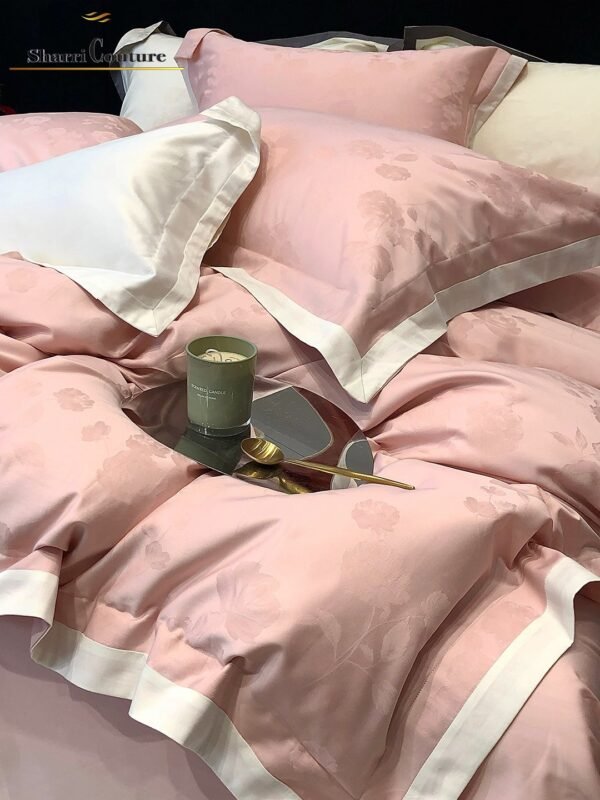 S. C. 1033 Light Pink Color - 100% Jacquard Cotton - Image 4