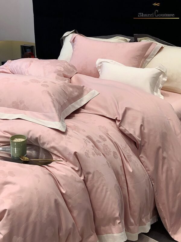 S. C. 1033 Light Pink Color - 100% Jacquard Cotton - Image 5