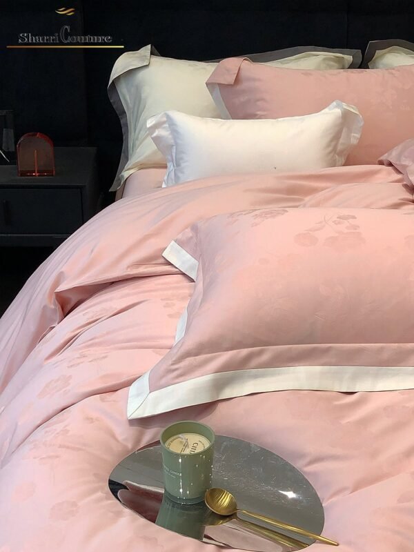 S. C. 1033 Light Pink Color - 100% Jacquard Cotton - Image 7