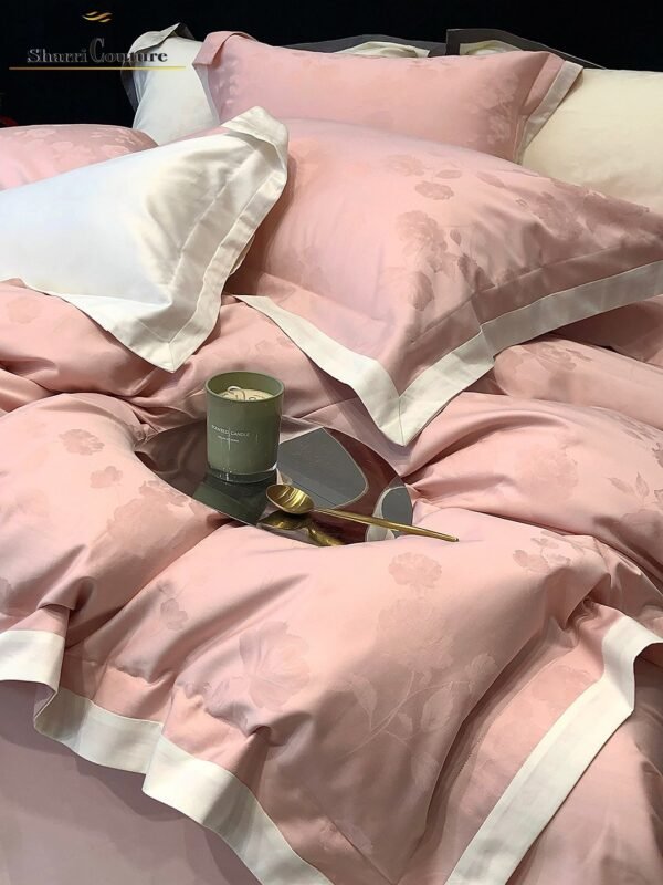 S. C. 1033 Light Pink Color - 100% Jacquard Cotton - Image 9