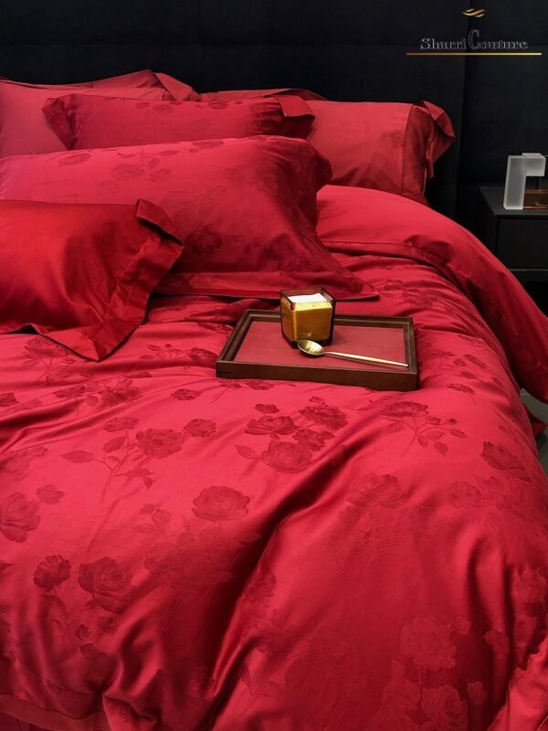 S. C. - 1033 - Wine Red Color - 100% Jacquard Cotton