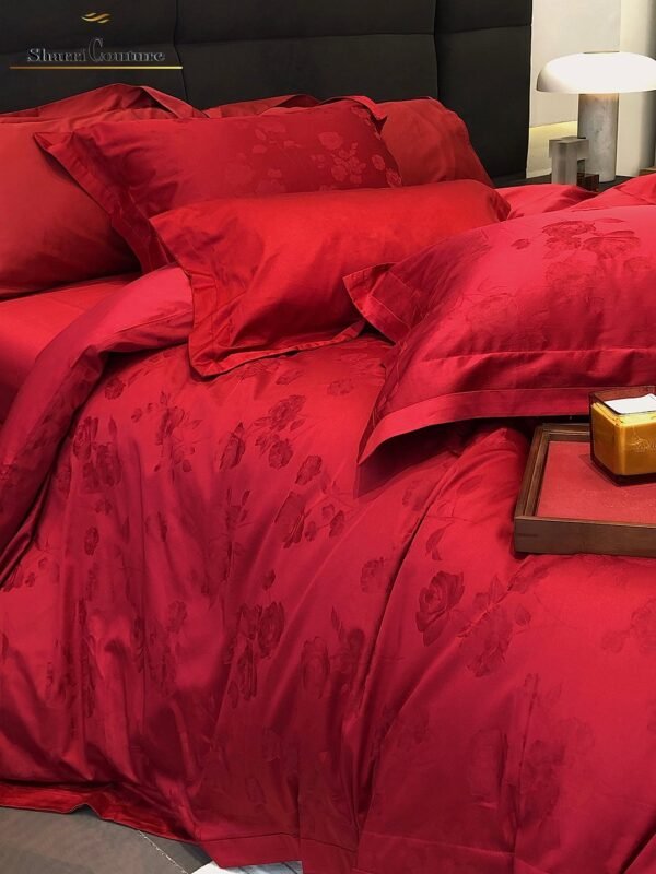 S. C. - 1033 - Wine Red Color - 100% Jacquard Cotton - Image 2