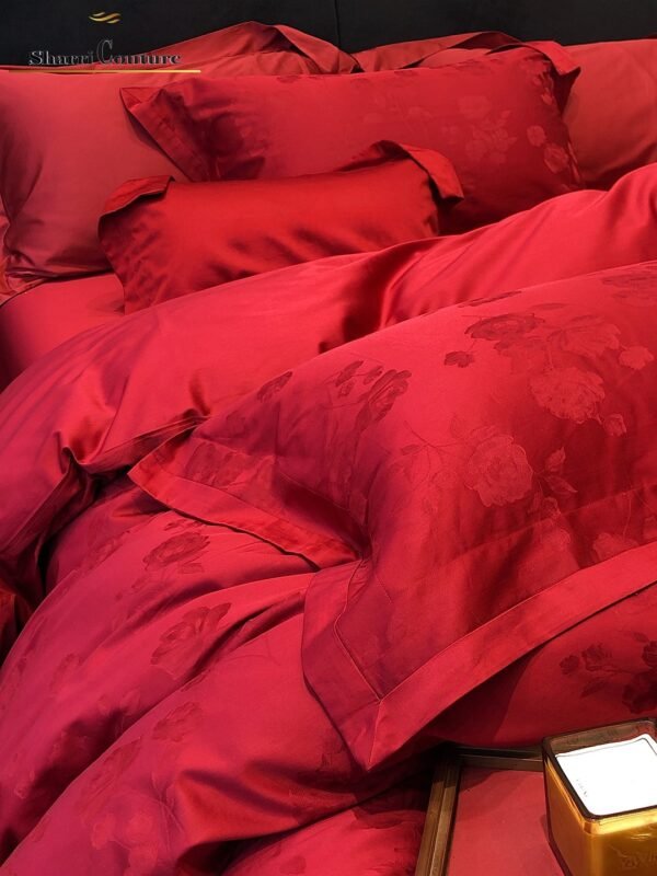 S. C. - 1033 - Wine Red Color - 100% Jacquard Cotton - Image 4