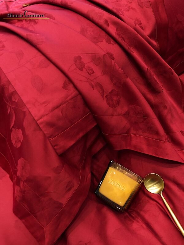 S. C. - 1033 - Wine Red Color - 100% Jacquard Cotton - Image 7
