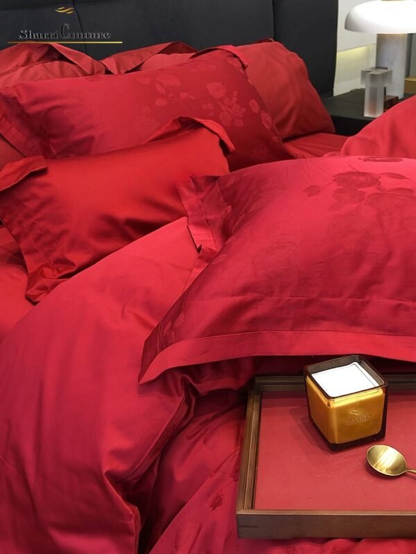 S. C. - 1033 - Wine Red Color - 100% Jacquard Cotton - Image 8