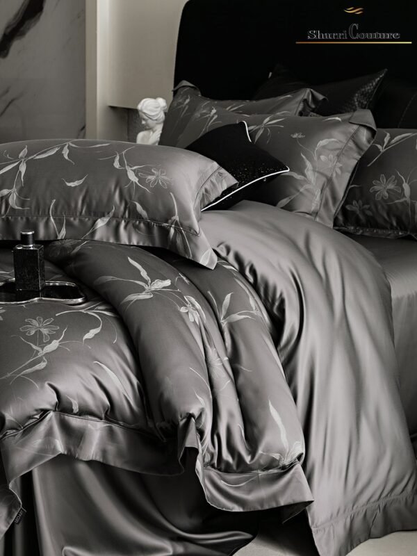 S. C. - 1034 Black Grey - 40% Jacquard Cotton + 60% Lyocell - Image 2