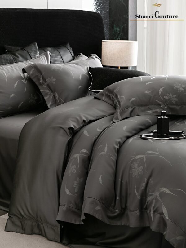 S. C. - 1034 Black Grey - 40% Jacquard Cotton + 60% Lyocell - Image 4