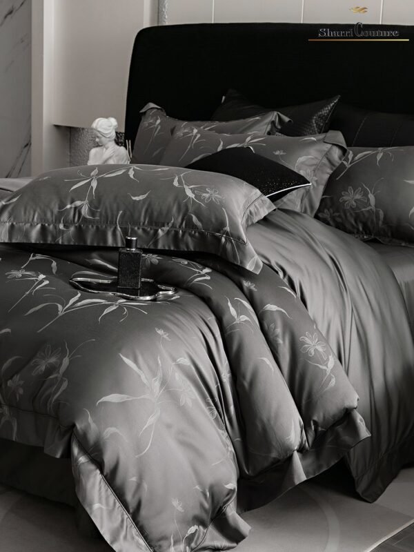 S. C. - 1034 Black Grey - 40% Jacquard Cotton + 60% Lyocell - Image 6