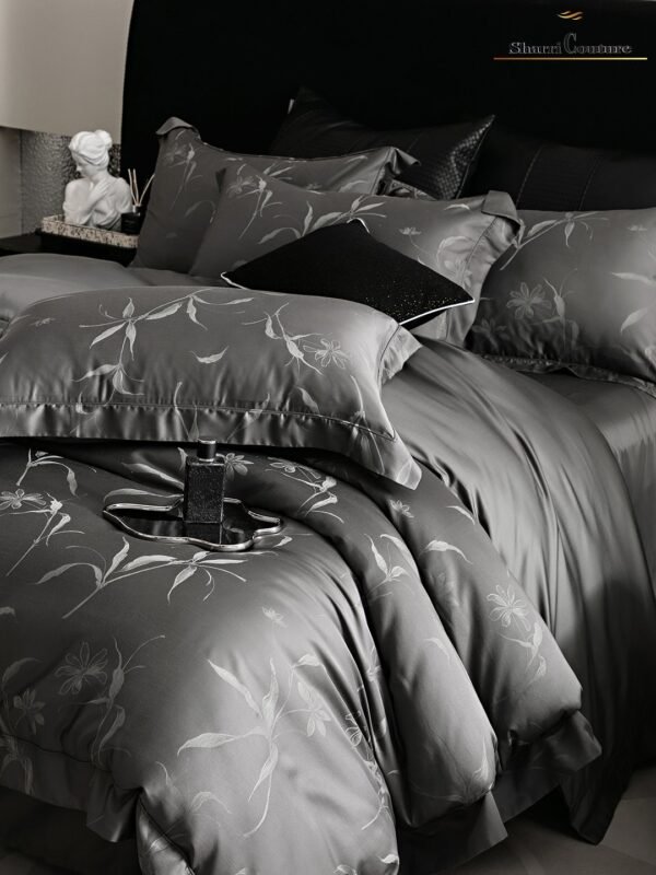 S. C. - 1034 Black Grey - 40% Jacquard Cotton + 60% Lyocell - Image 7