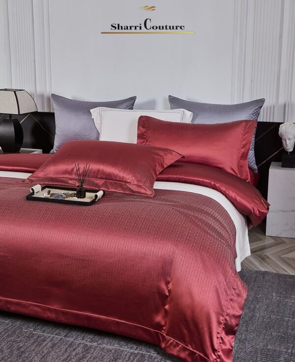 S. C. - 1035 - Metallic Wine Red Color - 100% Jacquard Cotton - Image 3