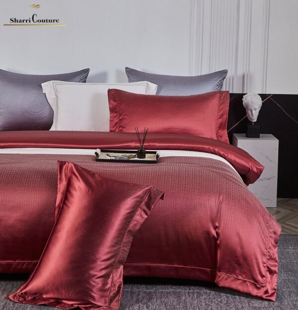 S. C. - 1035 - Metallic Wine Red Color - 100% Jacquard Cotton - Image 4