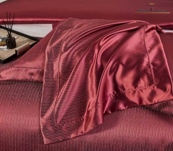 S. C. - 1035 - Metallic Wine Red Color - 100% Jacquard Cotton - Image 5