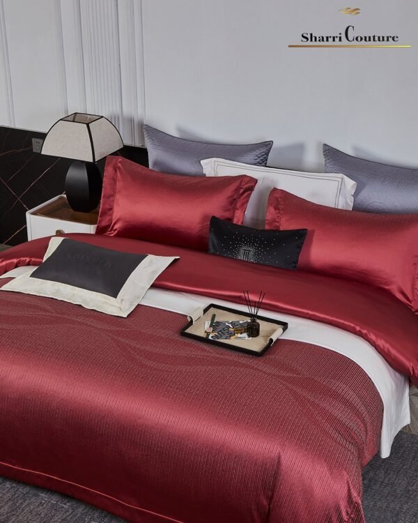 S. C. - 1035 - Metallic Wine Red Color - 100% Jacquard Cotton - Image 7