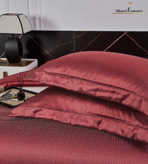 S. C. - 1035 - Metallic Wine Red Color - 100% Jacquard Cotton - Image 9