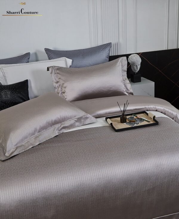 S. C. - 1035 - Metallic Light Silver Color - 100% Jacquard Cotton - Image 3
