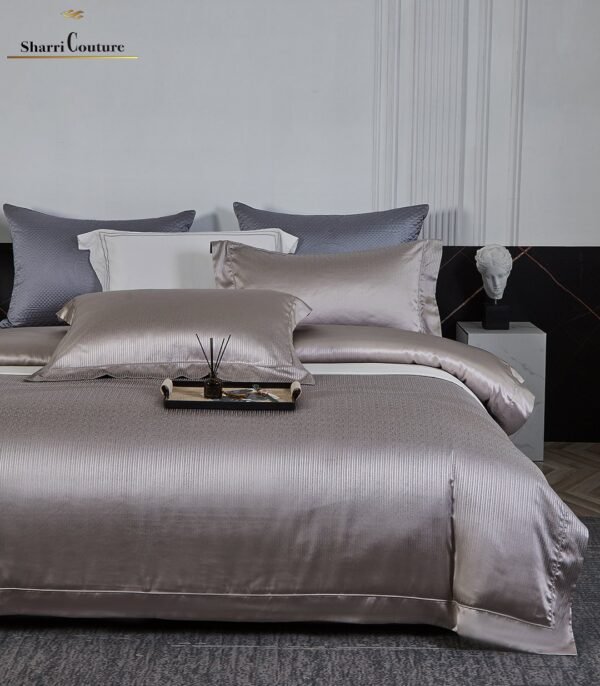 S. C. - 1035 - Metallic Light Silver Color - 100% Jacquard Cotton - Image 4