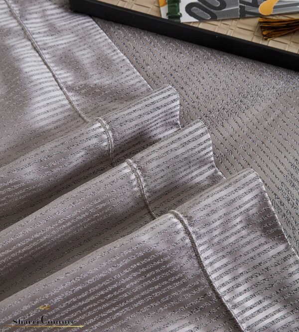 S. C. - 1035 - Metallic Light Silver Color - 100% Jacquard Cotton - Image 8