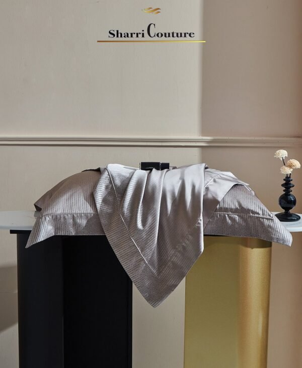 S. C. - 1035 - Metallic Light Silver Color - 100% Jacquard Cotton - Image 9