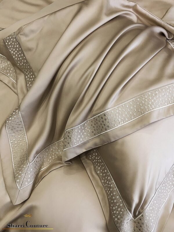 S. C. 1039 Light Pink with Embroidery Frame - 60% Jacquard Cotton and 40% Lyocell - Image 7