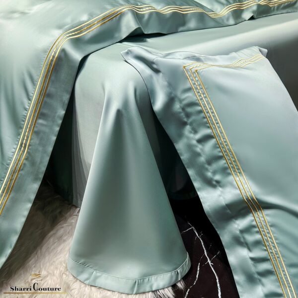 S. C. - 1041 - Light Turquoise Color, With Embroidery Frames Lines - 100% Supima Cotton - Image 5