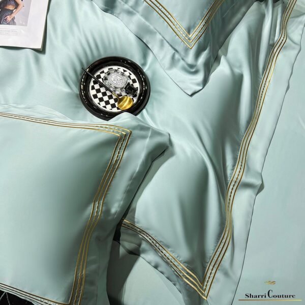 S. C. - 1041 - Light Turquoise Color, With Embroidery Frames Lines - 100% Supima Cotton - Image 7