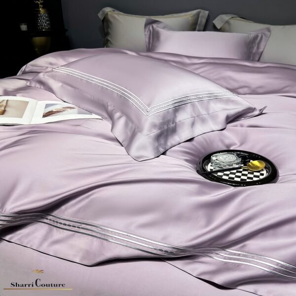 S. C. - 1041 - Light Purple Color With 3 Embroidery Frames Lines - 100% Supima Cotton - Image 10