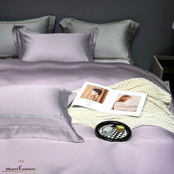 S. C. - 1041 - Light Purple Color With 3 Embroidery Frames Lines - 100% Supima Cotton - Image 2