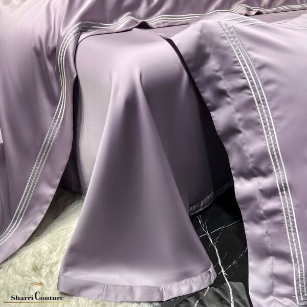 S. C. - 1041 - Light Purple Color With 3 Embroidery Frames Lines - 100% Supima Cotton - Image 6