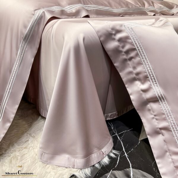 S. C. - 1041 - Three Lines Embroidery - Light Old Pink - 100% Supima Cotton - Image 3