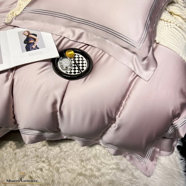 S. C. - 1041 - Three Lines Embroidery - Light Old Pink - 100% Supima Cotton - Image 9